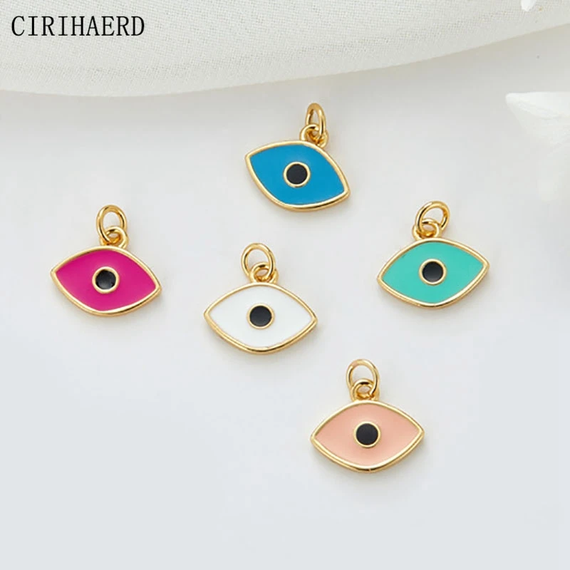 

Подвеска «сглаза» из латуни с покрытием из настоящего золота 14 к, 5 цветов