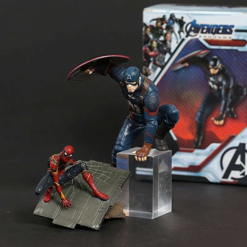 Мстители Капитан Америка Человек-паук Железный человек Марк MK 50 мини фигурка из