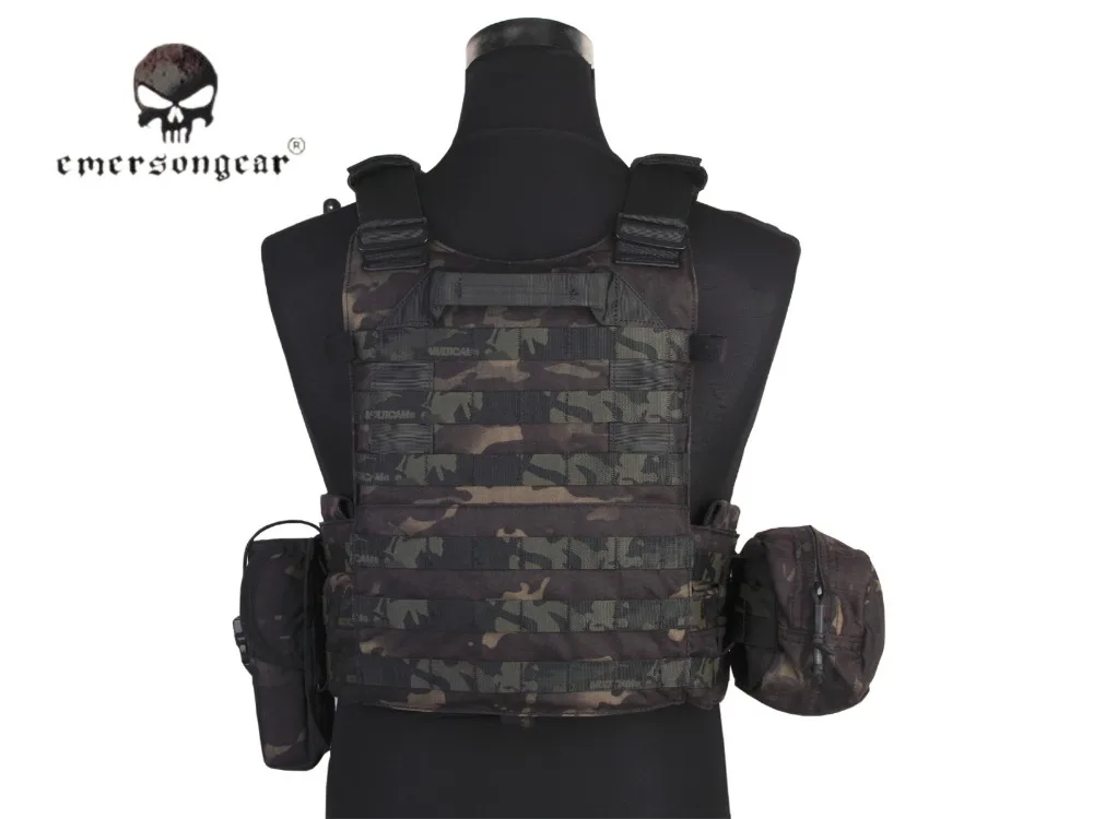 Emersongear-тактический жилет 3 мешочек страйкбол милитари боевой мультикам черный