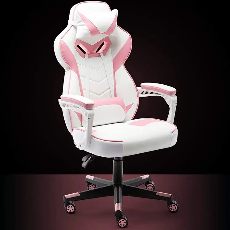 

Adjustable PVC& Synthetic Leather Office Computer Chair Gaming Chair with Lumbar Support and Headrest