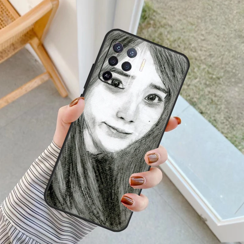 Чехол IU Lee Ji Eun с корейскими звездами для OPPO A17 A57 A77 A16 A76 A96 A52 A72 A91 A93 A5 A9 A15 A53S A54S A74 A94 A78