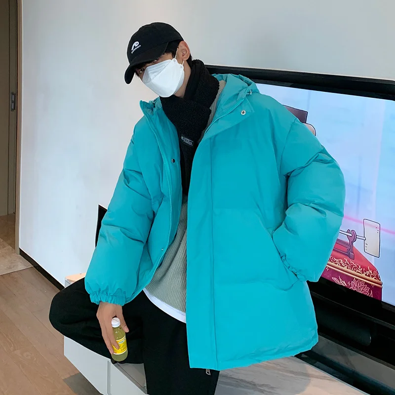 2021 New Winter Men Bubble Coat Jacket Mens Streetwear Hip Hop Parka Korean Black Clothes Puffer Jackets Women | Мужская одежда