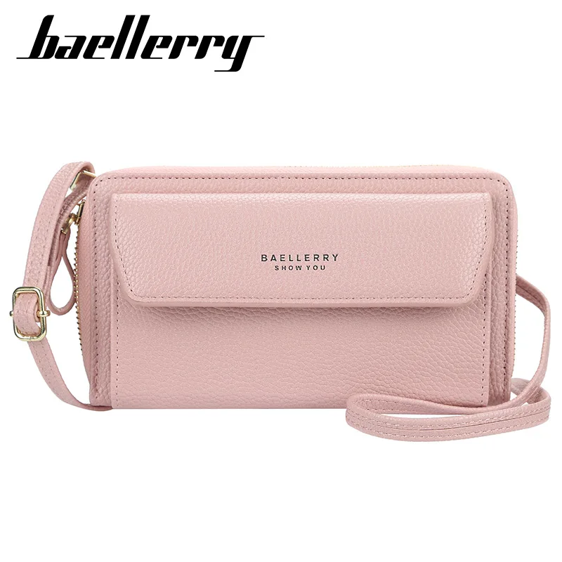

Baellerry Ladies Crossbody Bags Women's Wallet Large-capacity Mobile Phone Bag Female Wild Lychee Zipper Shoulder Messenger Bags