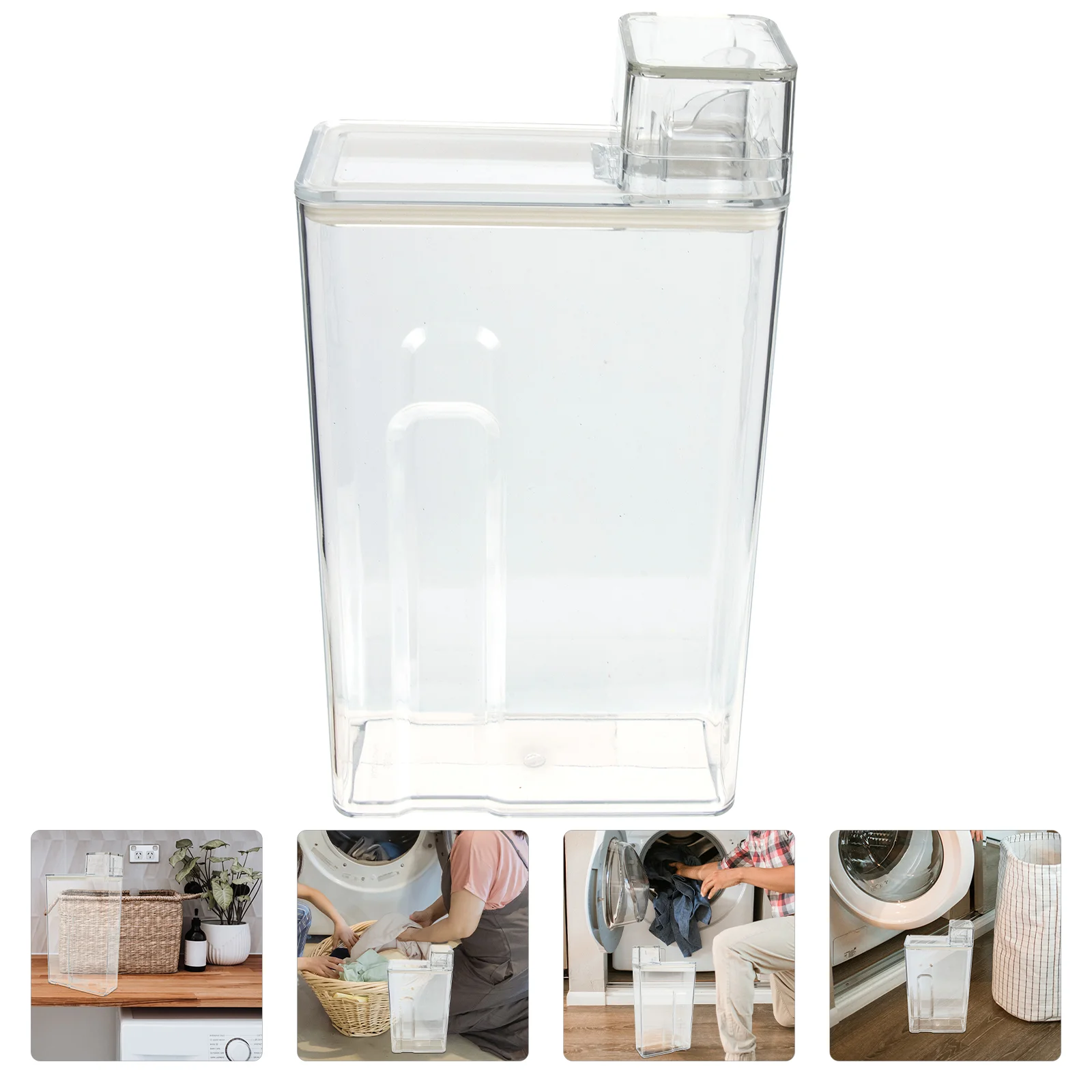 

Laundry Detergent Dispenser Container Powder Bottle Soap Holder Liquid Room Storage Softener Beads Canister Washing Fabric
