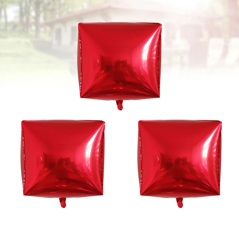 

3 Pcs Memorial Balloons Latex Balloon Inflable Balloon Film Aluminum Balloon 4D Square Balloon Hanging Balloon Baby