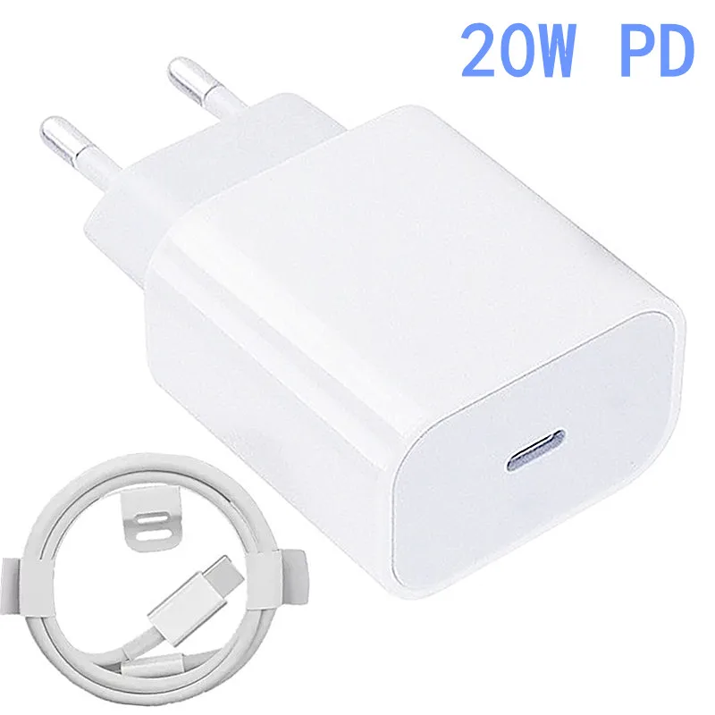 Зарядное устройство PD USB C 20 Вт для Apple iPhone 13 pro 12 11 8 7 ipad сетевой адаптер с вилкой