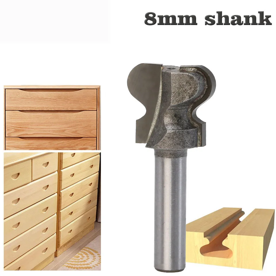 

8mm shank Router Bits for Wood Industrial Grade Double Finger Bit Woodworking Tools Wood Milling Cutter End MilL