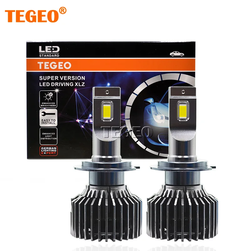 

2PCS TEGEO New 15000LM H4 H11 Car LED Headlight 130W High Power Canbus H7 HB4 HB3 9005 9006 Auto Lamp 6000K White LED Car Light