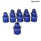 10 шт.лот шланг для маслатопливной линииМанометр мужскойшланг соединение конец штуцера адаптер Алюминий для масляного охладителяМанометр AN8-34'npt