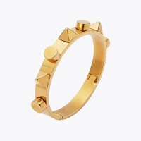 enfashion pyramid cuff bracelet manchette armband gold color punk spike bangle bracelet for women bracelets bangles pulseiras
