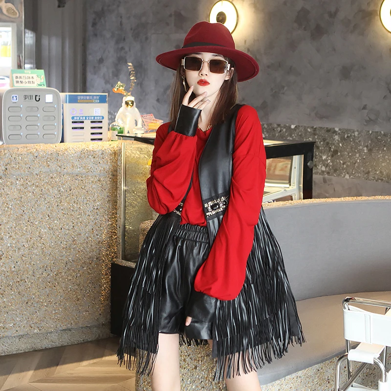 

2023 Real Sheepskin Leather Sleeveless Vests for Women Leather Clothes for Women Elegant Coat Female Cuero Genuino Zjt2512