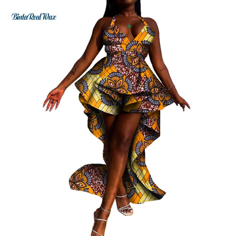 Africa Woman Clothes Print Dresses Women Custom Clothing Bazin Dashiki African Wax Jumpsuit Short Pant for Party WY7449 | Тематическая