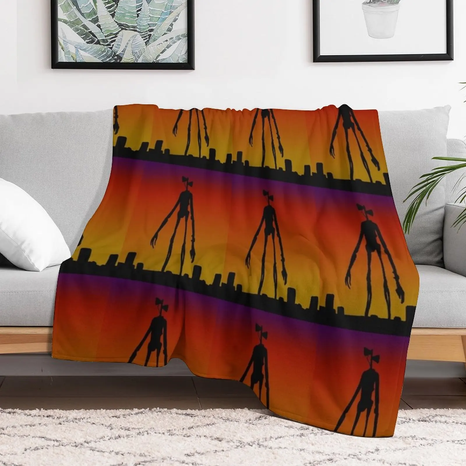 Одеяло с головой сирены декоративное покрывало в клетку диван-кровать красивые