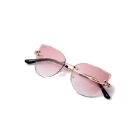 sexy rimless colorful cat eye sunglasses women fashion party travel streetwear eyewear great gift luxury metal glasses