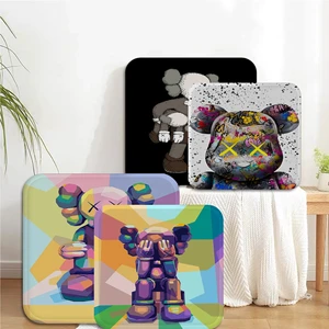 Cartoon Doll Pop Square Stool Pad Patio Home Kitchen Office Chair Seat Cushion Pads Sofa Seat 40x40cm Chair Cushions