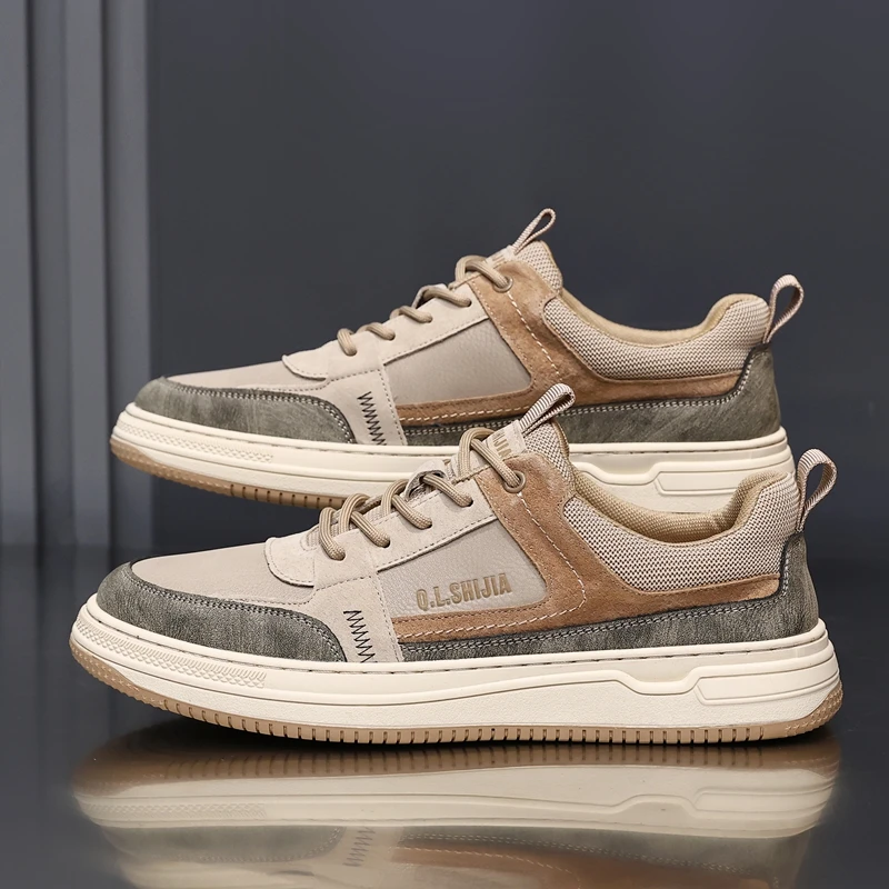 Мужская вулканизированная обувь в корейском стиле с золотым саженцем модные