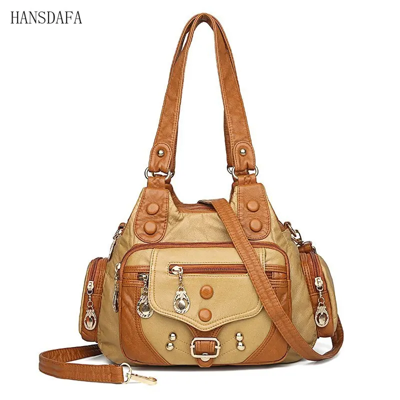 

New Fashion High Quality Woman Messenger Bag Luxury Soft Leather Handbags Women's Bags Designer Famous Brand Women Shoulder Tote