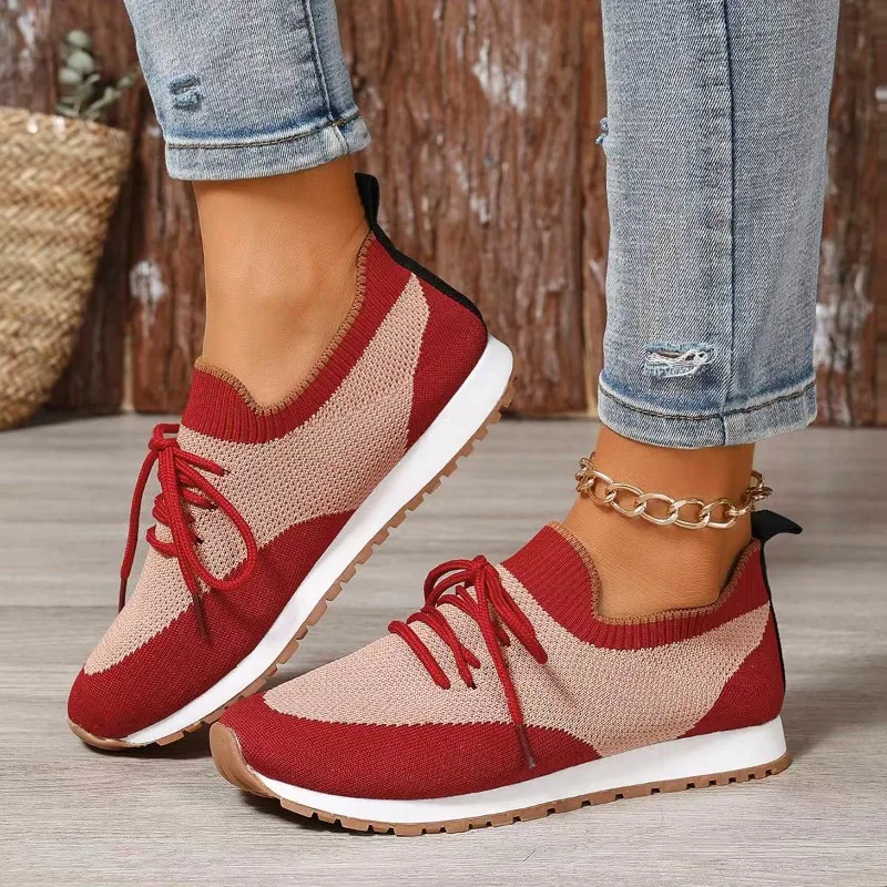 

2024 spring and autumn new style hot-selling lace-up vulcanized shoes for women outdoor mesh sports shoes shoes for women