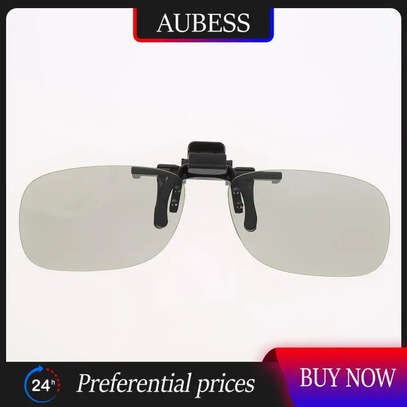 

Polarized Tv Real 3d Glasses Clip Clip-on Passive Polarized Lenses Hanging Frame Myopia Glasses Stereo 3d Glasses