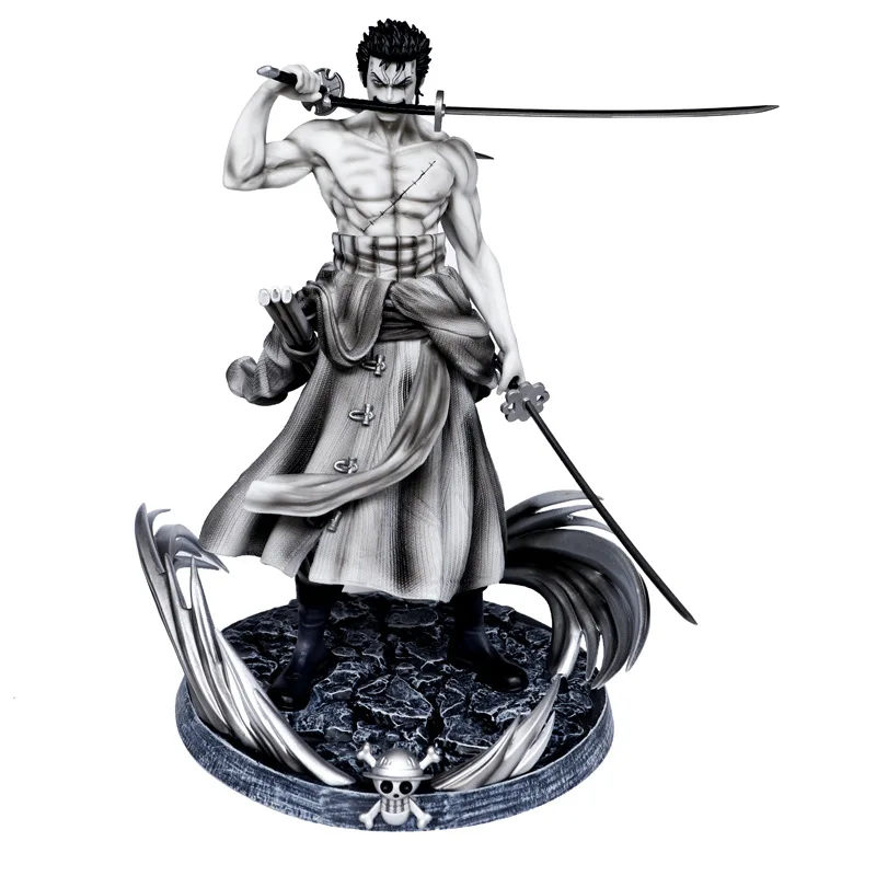 

Цельная аниме-модель GK Roronoa Zoro, три меча, экшн-фигурка 37 см, строительная игрушка, настольное украшение, фигурка