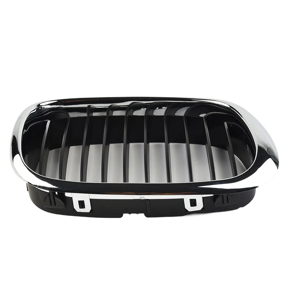 

Black Grilles Replacement ABS Plastic Mesh Grill Bumper For Sedan 525 530 535 540 M5 Chrome Silver outline Useful