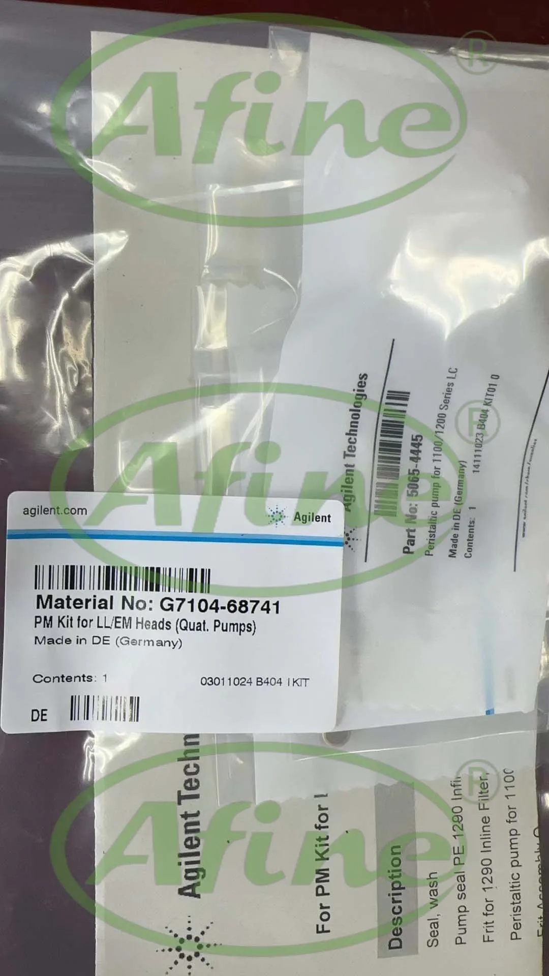G7104-68741 Наборы для технического обслуживания насоса AFINE Agilent ВЭЖХ стандартный