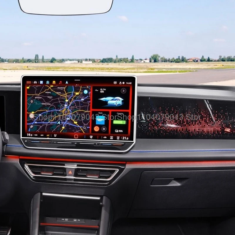 

Защитная пленка из закаленного стекла для Volkswagen Tiguan 3 2024 2025, автомобильная 15 дюймов, GPS-навигация, сенсорный экран, аксессуары против царапин