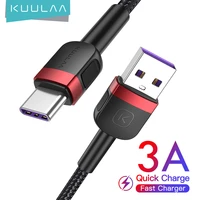 kuulaa usb c cable type c 3a fast phone charging cable data cord charger cord for samsung s10 xiaomi mi 10 redmi huawei p40 pro