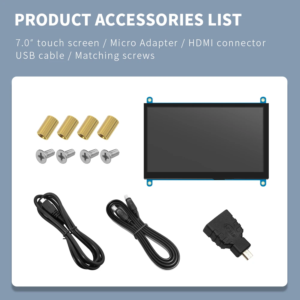 

7-дюймовый IPS TFT ЖК-дисплей, сенсорный экран, монитор для Raspberry Pi 3 4 Model B Raspberry Pi 1 model B 1024*600 пикселей RGB AIDA64