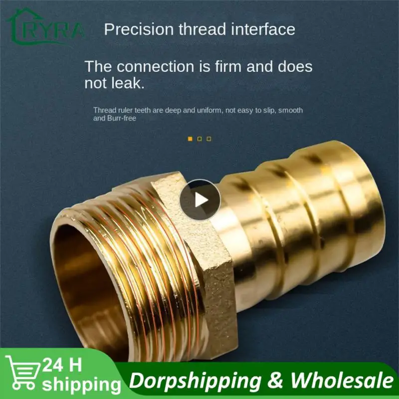 

Brass Hose Fitting 6/8/10/12/14/16/19/25mm Barb Tail 1/8" 1/4" 3/8" 1/2" 3/4" 1" BSP Male Female Thread Copper Connector Coupler