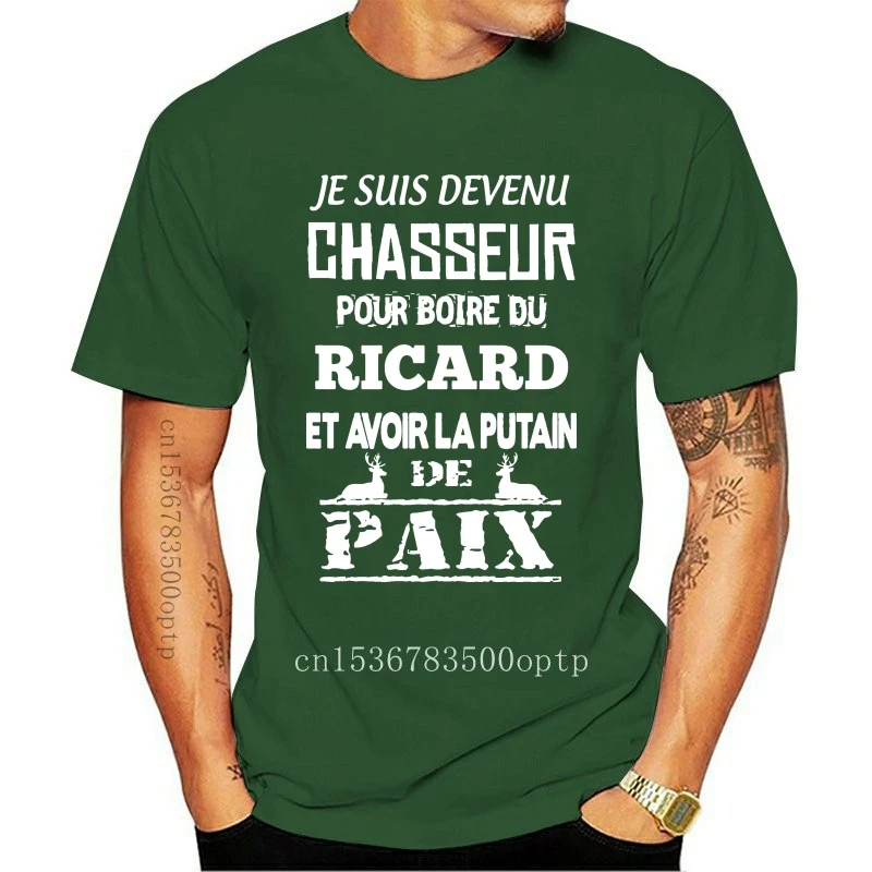 

Mens Clothes Je Suis Devenu Chasseur-pastis - Chasseur Pour Boire Du Ricard T-shirt Elegant
