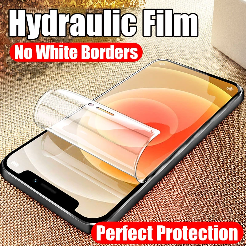 Full Cover Hydrogel Film On The For iPhone 13 12 11 14 For iPhone X XR XS MAX 6 7 8 Plus 11 12 13 14 Pro Max Screen Protector