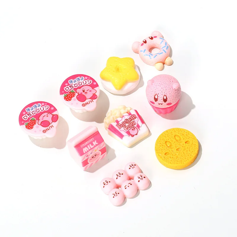 10pcs Slime Charms Resin Fake Candy Milk Box Cake Kawaii Cute Sweets Flatback Slime Making Supplie for DIY Craft Making Ornament