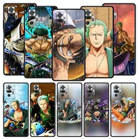 one piece zoro anime phone case for xiaomi redmi note 10 11 9 8 pro 10s 9s 7 8t 9t 9a 8a 9c k40 gaming 11t 5g soft back cover