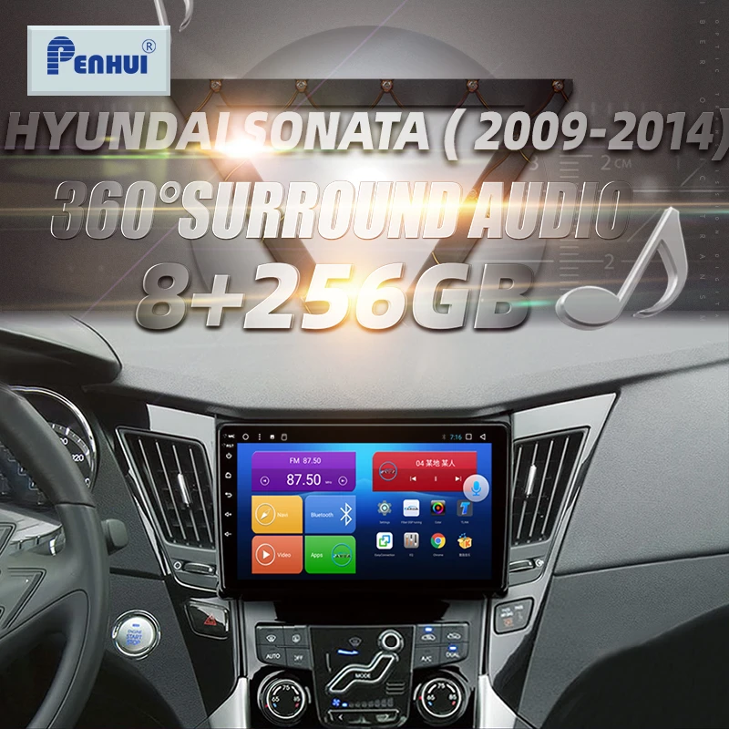 

Автомагнитола для Hyundai Sonata (2009-2014), мультимедийный видеоплеер, GPS-навигатор, Android, 2 din