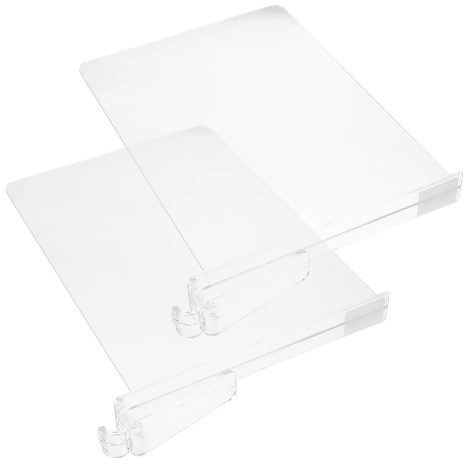 

2 Pcs Transparent Shelf Divider Clothing Convenient Closet Clothes Organizer Plastic Book