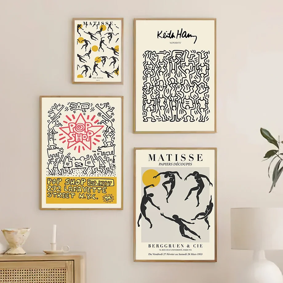 Современная Абстрактная Картина на холсте танцующий человек настенные постеры и