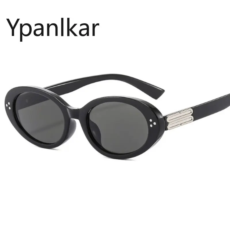 

Модные овальные яркие цветные флуоресцентные UV400 прозрачные желтые синие очки мужские трендовые солнцезащитные очки