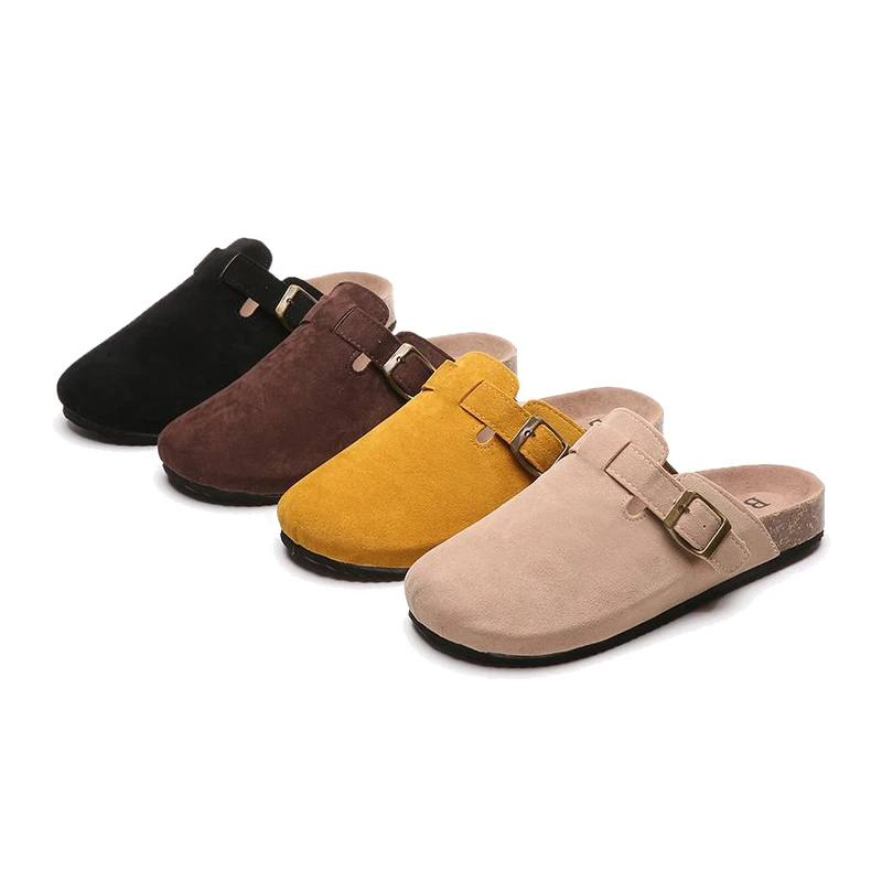 

Vintage Cork Toe Sandals Womens 2022 New Leather Platform Buckle Clogs Slippers Men's Garden Beach Shoes Unisex Zapatos De Mujer