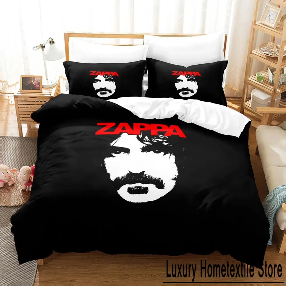 Frank Zappa Boys Bedroom Bedspread Single Twin Full Queen King Size Aldult 3D Bedding Set 2024 Quilt Cover Pillowcase