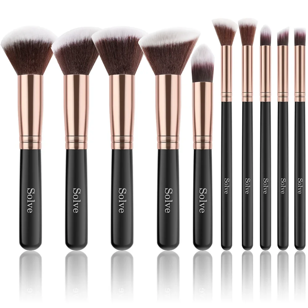 

10Pcs Makeup Brushes SetSoft Fluffy Tools For Cosmetics Foundation Blush Powder Eyeshadow Kabuki Blending Makeup Brush Beauty