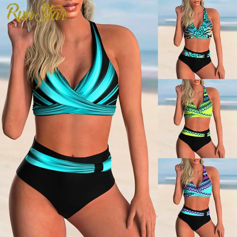 Новинка сексуальное бикини с высокой талией женский купальник пуш-ап купальный