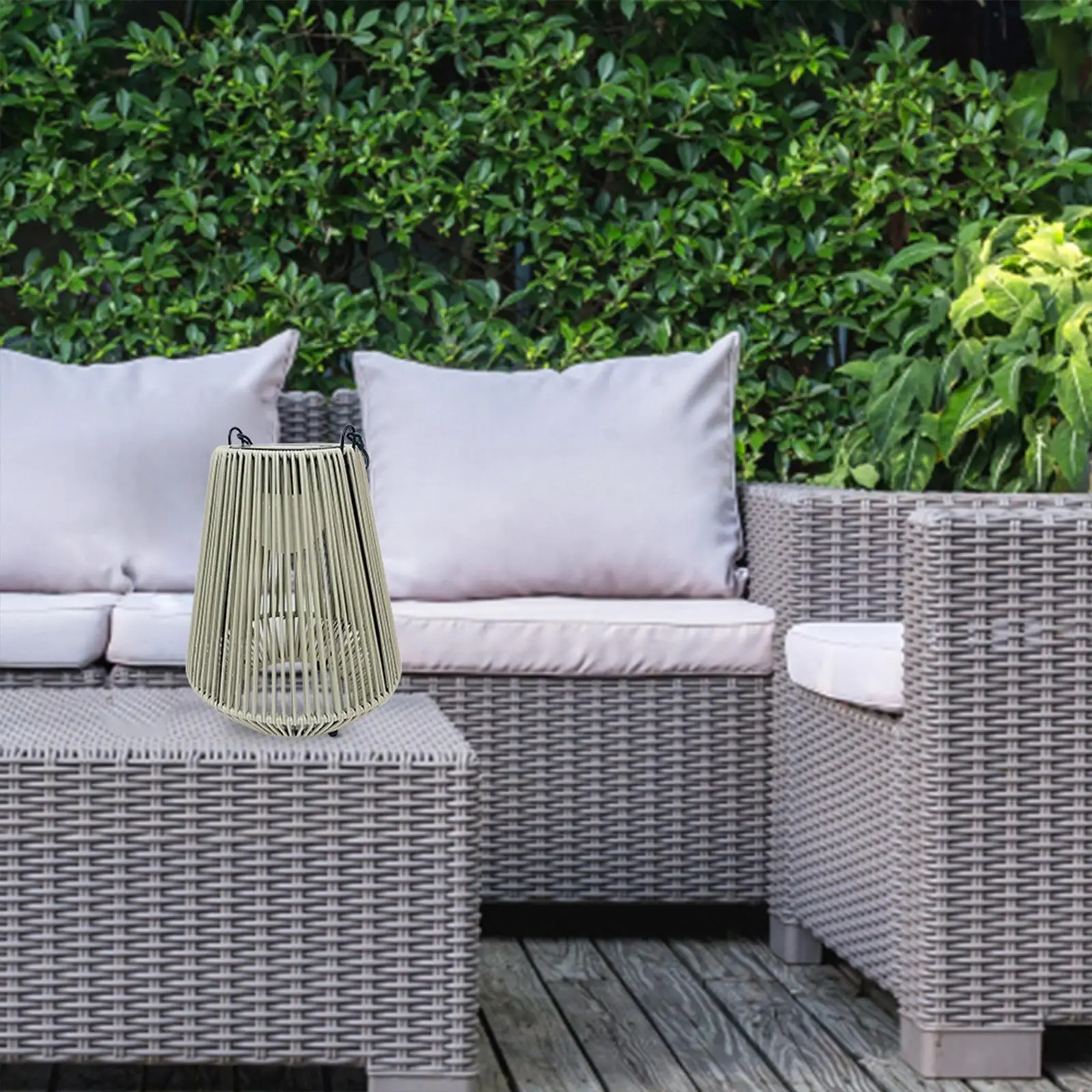 

Солнечные фонари, Подвесная лампа, настольная лампа, открытый и комнатный Железный ротанговый Ретро Декор для газона, двора, входной двери, Walkway Christmas