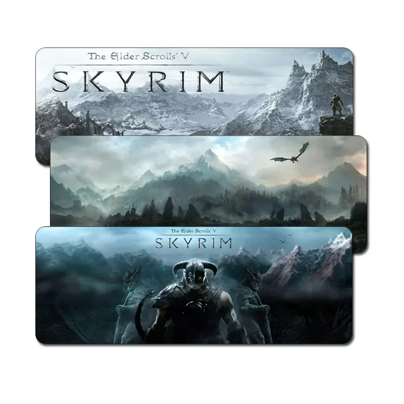 

Gaming Mouse Pad Gamer The Elder Scrolls V Skyrim XL Large Rubber Mousepad 80x30cm Locking Edge Keyboard Pad Computer Desk Mat