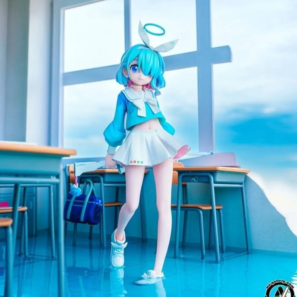 18 см синий архив Arona 1/7 Amau Ako Blue Archive Shimoe Koharu аниме ПВХ фигурка игрушка игра