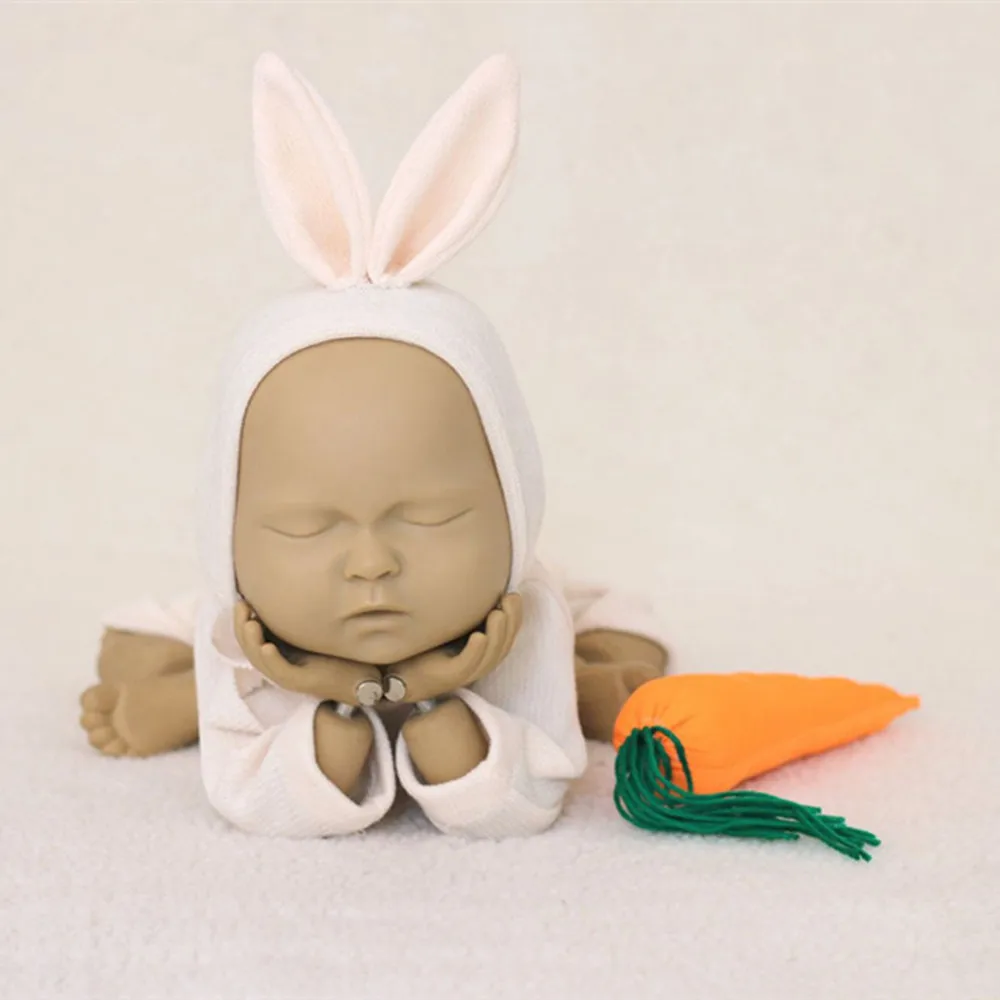 3 шт./комплект Детский комплект из шапки кролика комбинезона и редиса