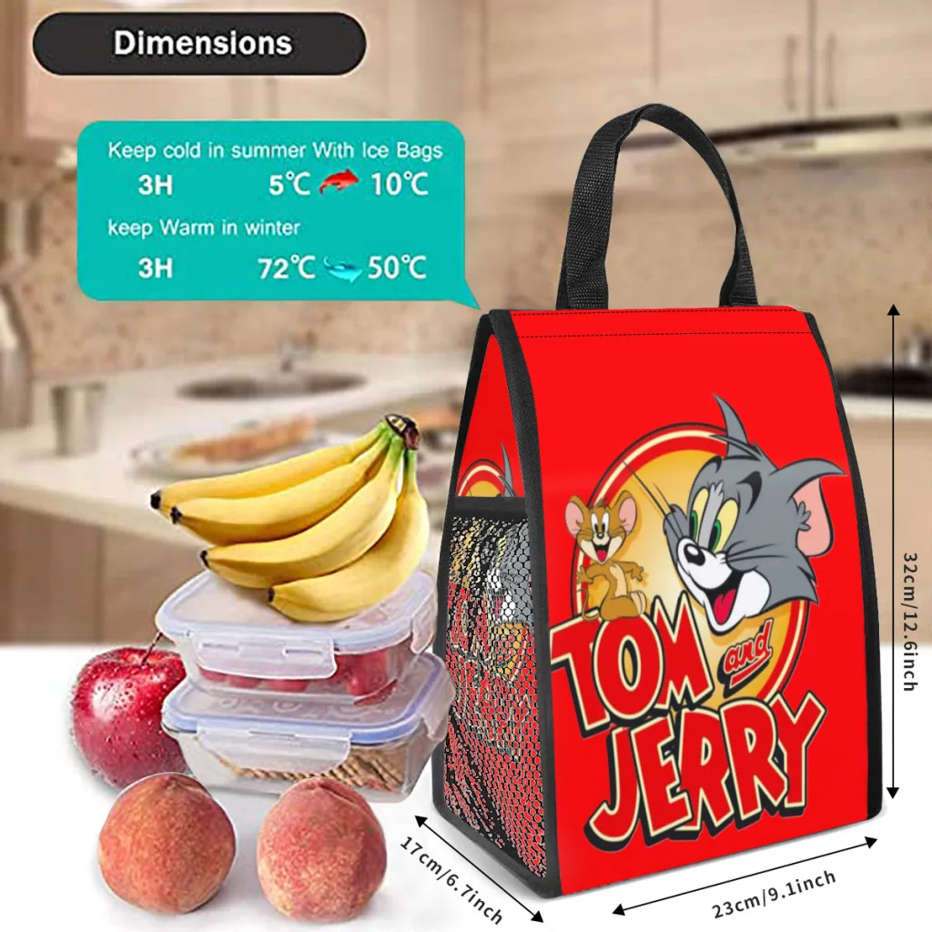 Сумка для обеда Tom Baby Jerry школы водонепроницаемая термохолодильник пикника