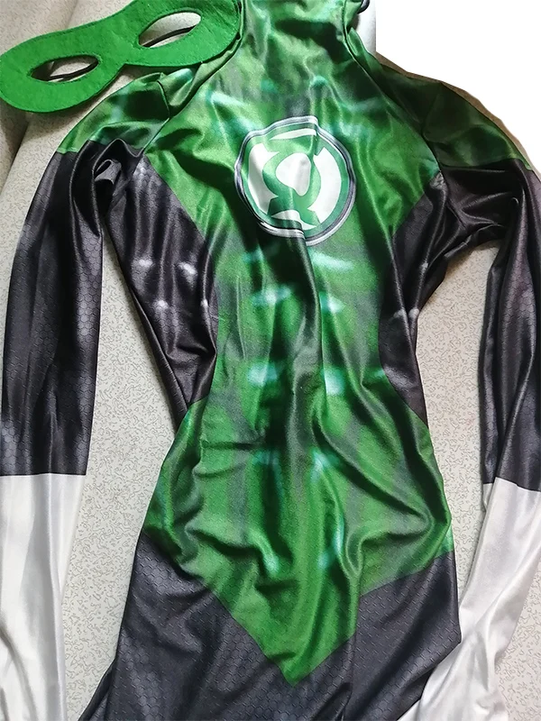 Green Lantern Cosplay Costumes Adults Kids Superhero Zentai Bodysuit