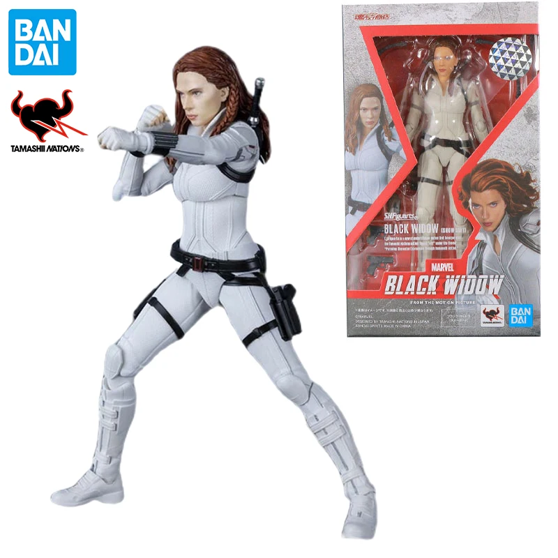 

Оригинальный Bandai S.h. Фигурка Мстители Черная Вдова Индия из фильма Черная Вдова Снежный костюм экшн-фигурки коллекционные модели детские игрушки