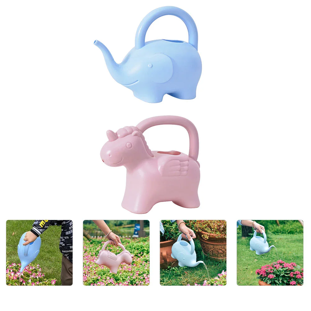 

2 Pcs Plastic Watering Can Bonsai Tools Elephant Watering Can Indoor Watering Can Potted Watering Can Cleaning Tools